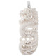 3 1/8" 925 Silver Bison Bone Carving Chinese Dragon Pendant