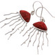 1 3/8" 925 Silver Genuine Sponge Coral Jellyfish Earrings