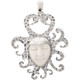 2 13/16" 925 Silver Bison Bone Sun Goddess us Pendant