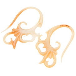1 1/2" Goldlip Mother Of Pearl Tribal Plug Earrings