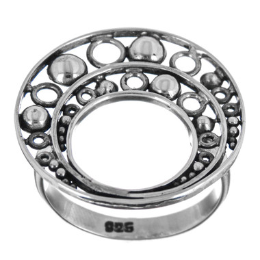 Granulation Filigree Bali Handmade Bali 925 Sterling Silver Ring, US 8.5