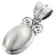 1 5/16" 925 Sterling Silver White Mabe Pearl us Pendant