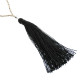 Beads Nylon us 32" Silver Black Tassel Necklace Pendant