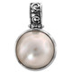 1 1/4" 925 Sterling Silver White Mabe Pearl us Pendant