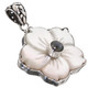 1 7/16" 925 Silver Biwa Pearl Flower Shell us Pendant