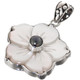 1 7/16" 925 Silver Biwa Pearl Flower Shell us Pendant