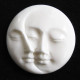 Cabochon Closed Eyes Undrilled Face Moon Sun 13/16"(20mm)