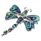 925 Sterling Silver Paua Abalone Shell Dragonfly us Brooche