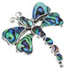 925 Sterling Silver Paua Abalone Shell Dragonfly us Brooche