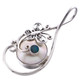 1 3/4" 925 Silver Opal White Mabe Pearl Butterfly Pendant