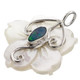 1 1/4" 925 Silver Opal Mother Of Pearl Flower Shell Pendant