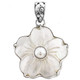 925 Silver Mother Of Pearl Shell White Biwa Pearl Pendant