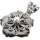 925 Silver Mother Of Pearl Biwa Pearl Flower Shell Pendant