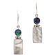 1" 925 Silver Paua Abalone Mother Of Pearl Shell Earrings