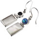 1" 925 Silver Paua Abalone Mother Of Pearl Shell Earrings