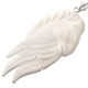 925 Silver Bison Bone Carving Feather Horse us Pendant