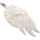 925 Silver Bison Bone Carving Feather Horse us Pendant