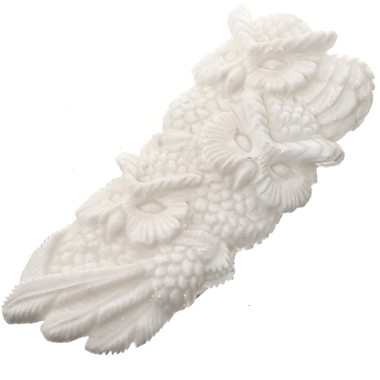Cabochon Bison Bone Carving Bison Owl 2 3/4"(70mm)