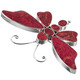 925 Silver Genuine Red Coral Butterfly us Pendant Brooch
