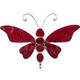 925 Silver Genuine Red Coral Butterfly us Pendant Brooch
