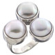 925 Sterling Silver White Freshwater Pearl us 5 Ring
