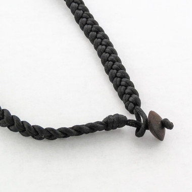 Mother Of Pearl Rope Flower Shell us 18" Blacklip Necklace