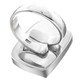 13/16" 925 Sterling Silver Fossil Coral Rectangle us 9 Ring