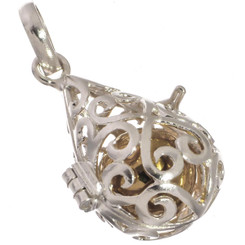 1 3/16" 925 Sterling Silver Teardrop us Locket Pendant
