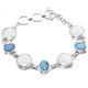 925 Silver Button Freshwater Pearl Australian Opal Bracelet