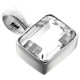 5/8" 925 Sterling Silver White Quartz us Pendant