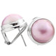 9/16" 925 Silver Pink Mabe Pearl Omega Post Earrings