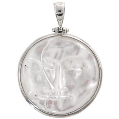 925 Silver Mother Of Pearl Moon Sun Goddess us Pendant