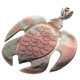 2 3/8" 925 Silver Mother Of Pearl Shell Turtle us Pendant