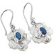 925 Silver Natural Opal White Mother Of Pearl Earrings