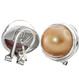 9/16" 925 Silver Gold Mabe Pearl Omega Post Earrings