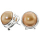 9/16" 925 Silver Gold Mabe Pearl Omega Post Earrings