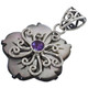 925 Silver Grey Mother Of Pearl Amethyst Shell us Pendant