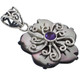 925 Silver Grey Mother Of Pearl Amethyst Shell us Pendant