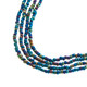 Glass Seed Beads us 23" Peacock Necklace