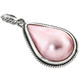 1 5/16" 925 Silver Pink Mabe Pearl Teardrop us Pendant