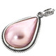 1 5/16" 925 Silver Pink Mabe Pearl Teardrop us Pendant