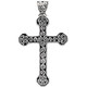 2 3/16" 925 Sterling Silver Cross us Pendant