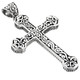 2 3/16" 925 Sterling Silver Cross us Pendant