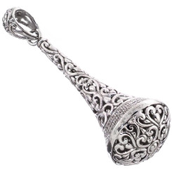 1 7/8" 925 Sterling Silver Cubic Zirconia us Pendant