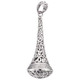 1 7/8" 925 Sterling Silver Cubic Zirconia us Pendant