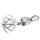 1 1/4" 925 Sterling Silver Swiss Blue Topaz us Pendant