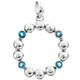 1 5/8" 925 Sterling Silver Swiss Blue Topaz us Pendant
