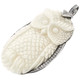 2 1/2" 925 Silver Bison Bone Cz Carved Owl us Pendant