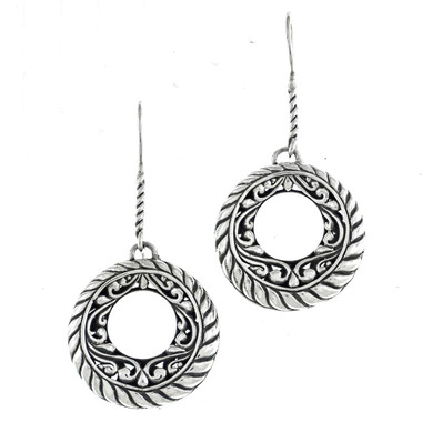 1" 925 Sterling Silver French Wires Earrings