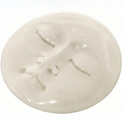 Cabochon Closed Eyes Undrilled Moonface Bison 1 5/16"(33mm)